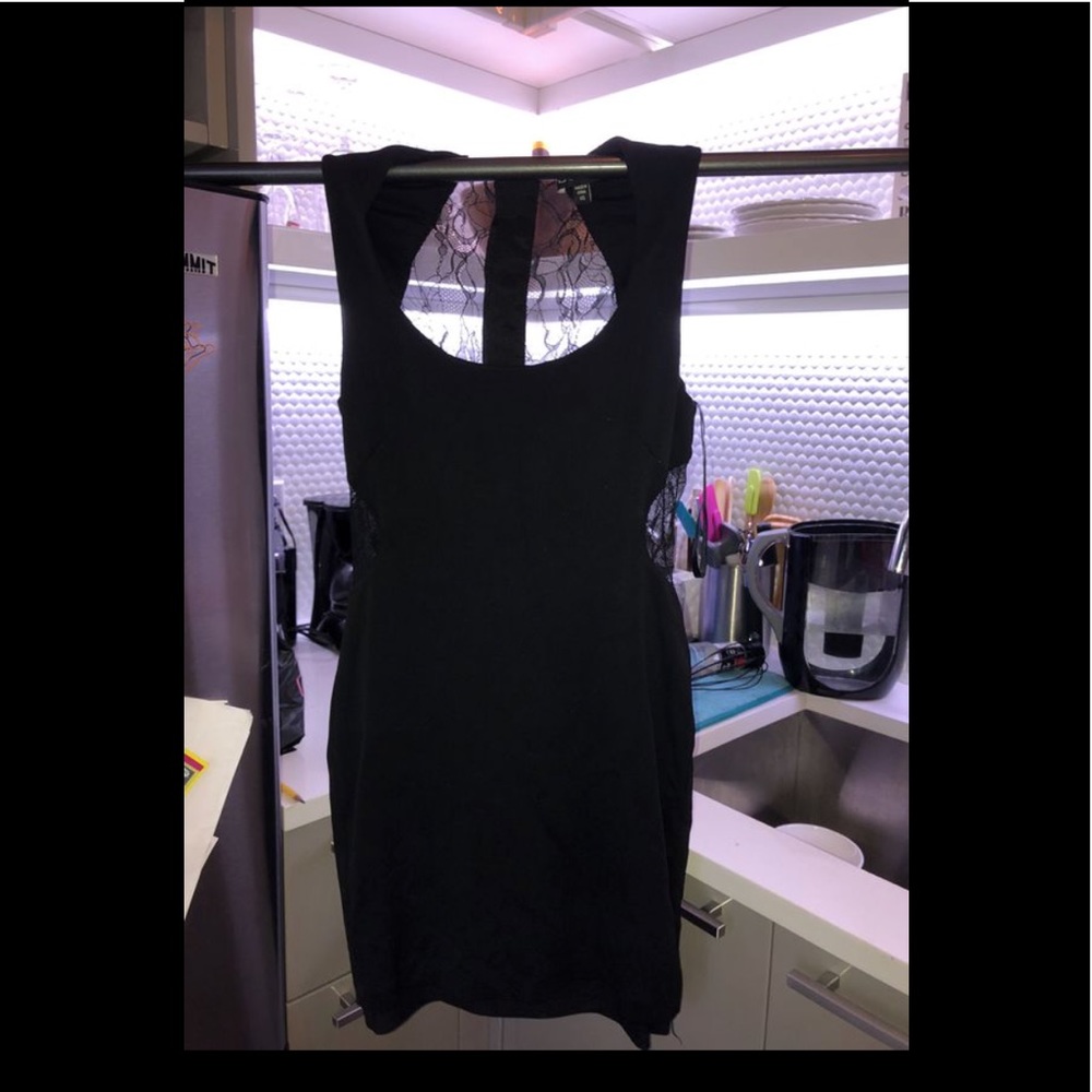 Bebe little black lace dress